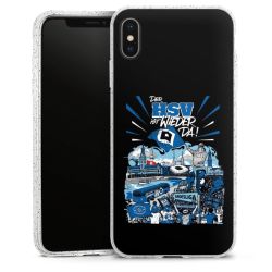 Silikon Glitter Case transparent-silber