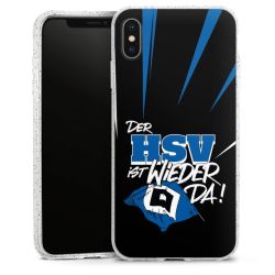 Silikon Glitter Case transparent-silber