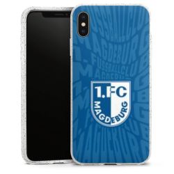 Silikon Glitter Case transparent-silber