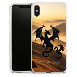 Silikon Glitter Case transparent-silber