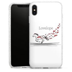 Silikon Glitter Case transparent-silber