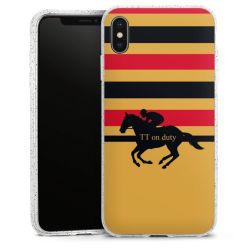 Silikon Glitter Case transparent-silber