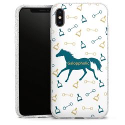 Silikon Glitter Case transparent-silber