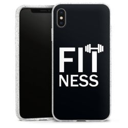 Silikon Glitter Case transparent-silber