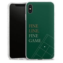 Silikon Glitter Case transparent-silber