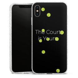 Silikon Glitter Case transparent-silber