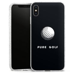 Silikon Glitter Case transparent-silber