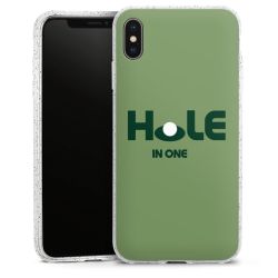 Silikon Glitter Case transparent-silber