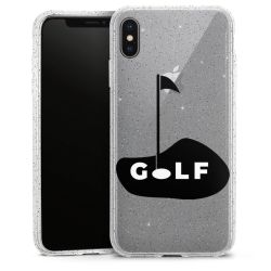 Silikon Glitter Case transparent-silber