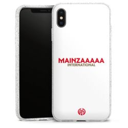 Silikon Glitter Case transparent-silber