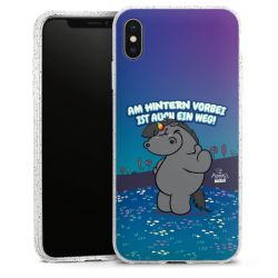 Silikon Glitter Case transparent-silber