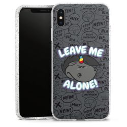 Silikon Glitter Case transparent-silber