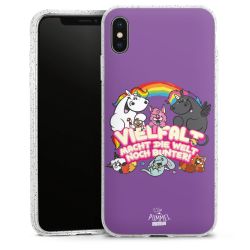 Silikon Glitter Case transparent-silber