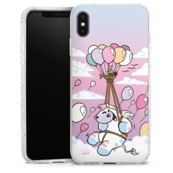 Silikon Glitter Case transparent-silber