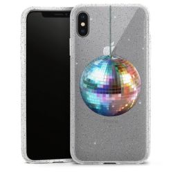 Silikon Glitter Case transparent-silber
