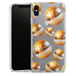 Silikon Glitter Case transparent-silber