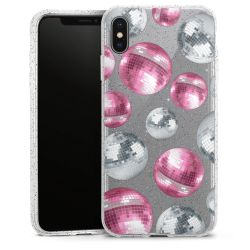 Silikon Glitter Case transparent-silber