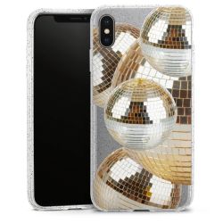 Silikon Glitter Case transparent-silber