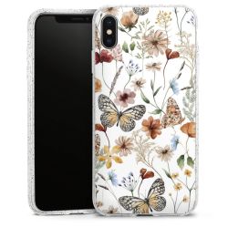 Silikon Glitter Case transparent-silber