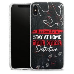 Silikon Glitter Case transparent-silber