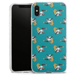 Silikon Glitter Case transparent-silber