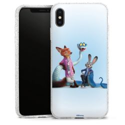 Silikon Glitter Case transparent-silber