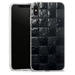 Silikon Glitter Case transparent-silber