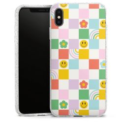 Silikon Glitter Case transparent-silber