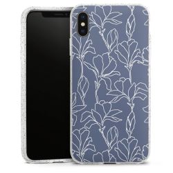 Silikon Glitter Case transparent-silber