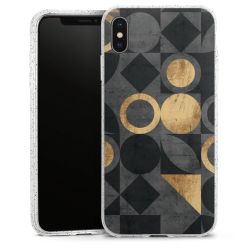 Silikon Glitter Case transparent-silber