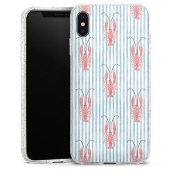 Silikon Glitter Case transparent-silber