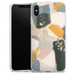 Silikon Glitter Case transparent-silber