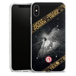 Silikon Glitter Case transparent-silber