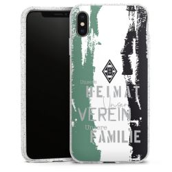 Silikon Glitter Case transparent-silber