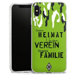 Silikon Glitter Case transparent-silber