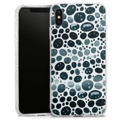 Silikon Glitter Case transparent-silber