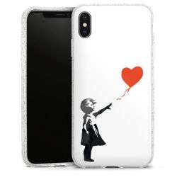 Silikon Glitter Case transparent-silber