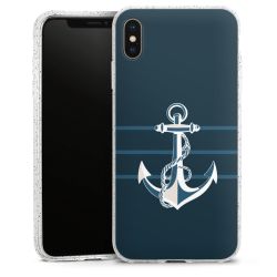 Silikon Glitter Case transparent-silber