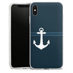 Silikon Glitter Case transparent-silber