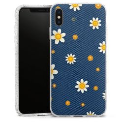 Silikon Glitter Case transparent-silber