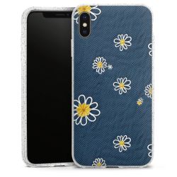 Silikon Glitter Case transparent-silber