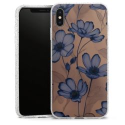 Silikon Glitter Case transparent-silber