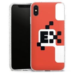 Silikon Glitter Case transparent-silber