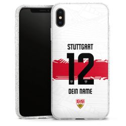 Silikon Glitter Case transparent-silber