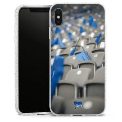 Silikon Glitter Case transparent-silber