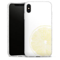 Silikon Glitter Case transparent-silber