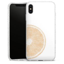 Silikon Glitter Case transparent-silber