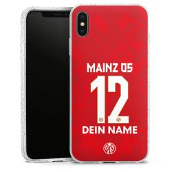 Silikon Glitter Case transparent-silber