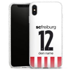 Silikon Glitter Case transparent-silber