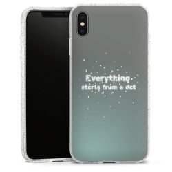 Silikon Glitter Case transparent-silber